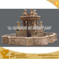 big marble fountain with horse around for garden decoration